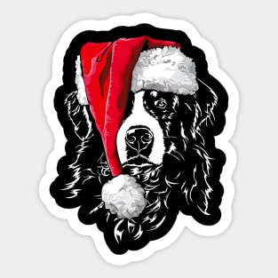 Funny Bernese Mountain Dog Santa Christmas dog Sticker